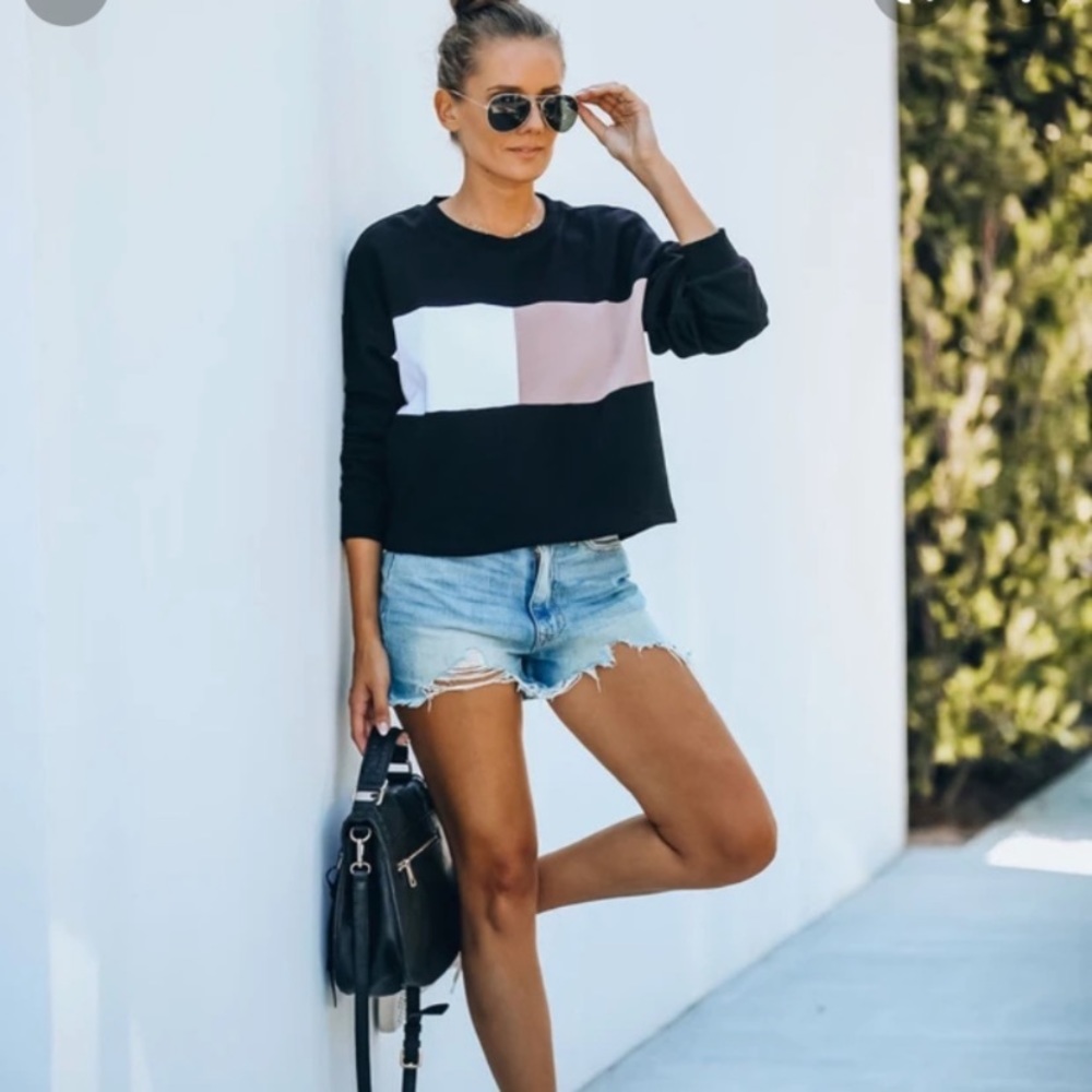 Vici Dolls- Step by Step Colorblock Shirt